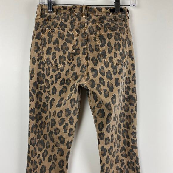 Blank NYC The Great Jones Leopard Jeans High Rise Skinny Tan Womens Size 26 - Picture 9 of 11